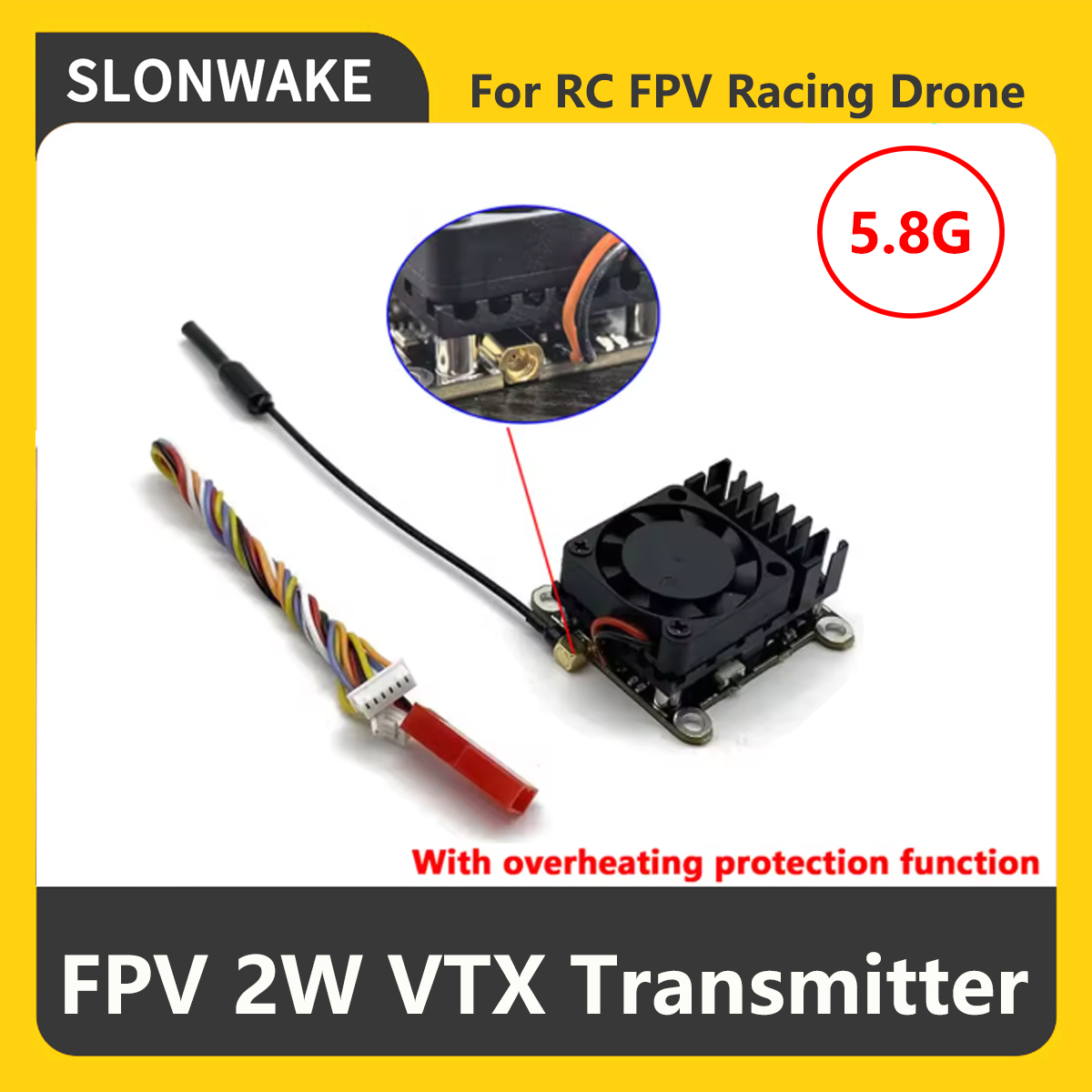 SLONWAKE 5.8G 2000mW FPV VTX T - Fpv Drone Frame review and price