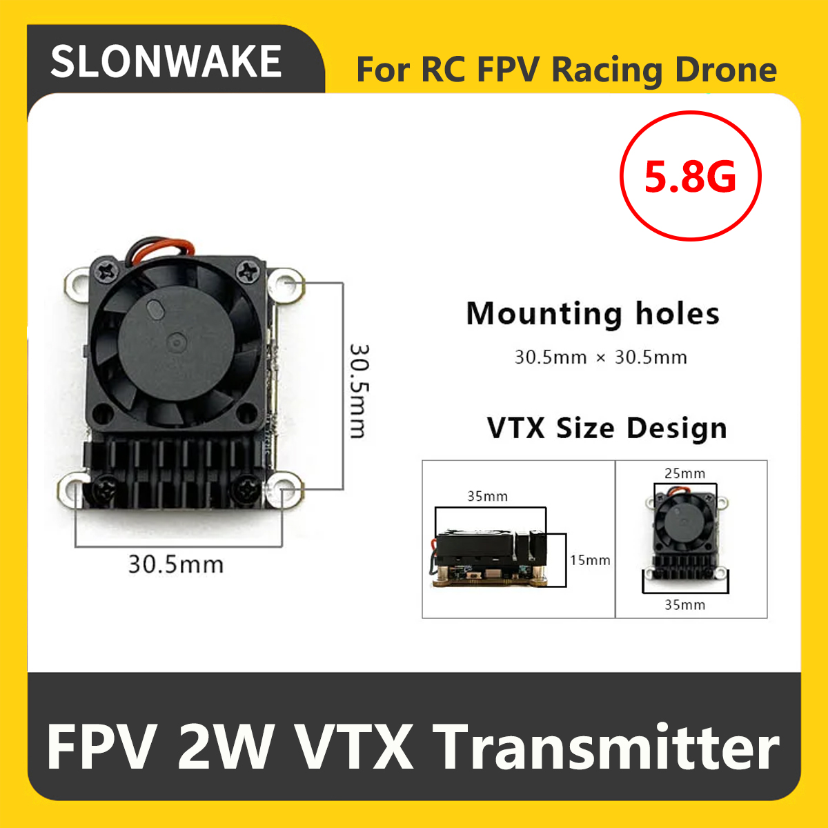 SLONWAKE 5.8G 2000mW FPV VTX T - Fpv Drone Frame review and price